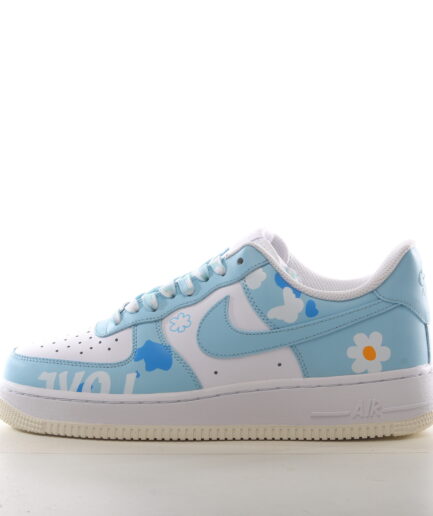Air Force 1 Blue Flowers